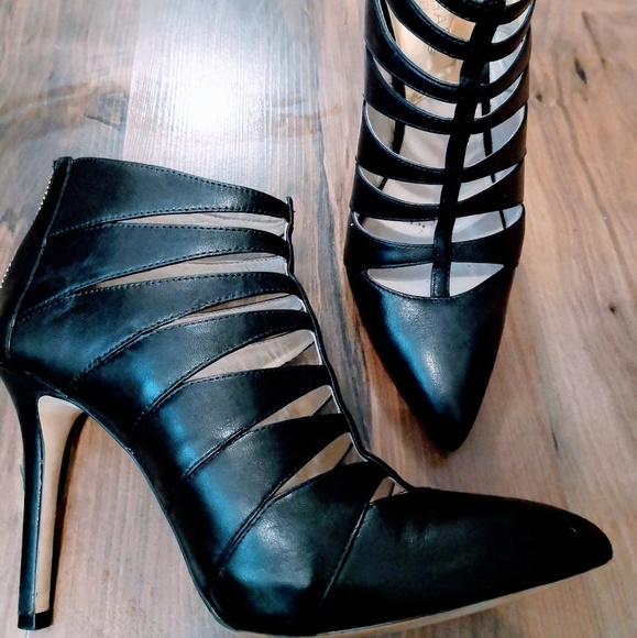 Michael Kors Shoes - MK Caged Leather Heels - Gently Worn